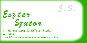 eszter szutor business card